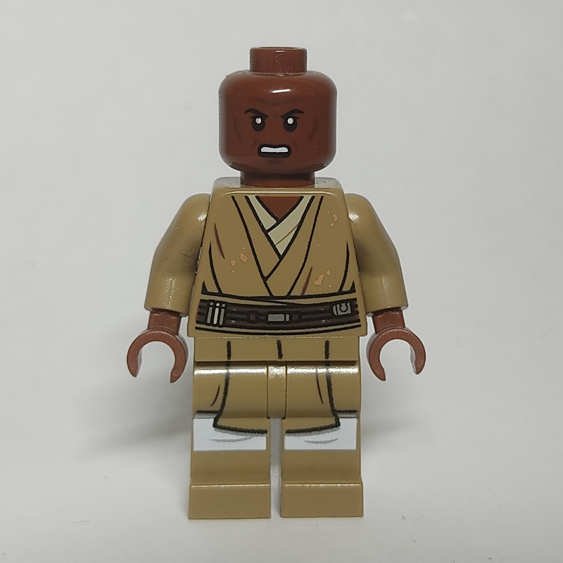 LEGO Mace Windu, Dark Tan Printed Legs, Open Mouth (fig-011631)