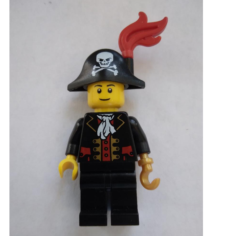 LEGO Pirate - Captain, Black Legs, Plume, Black Eyebrows (fig-011666)