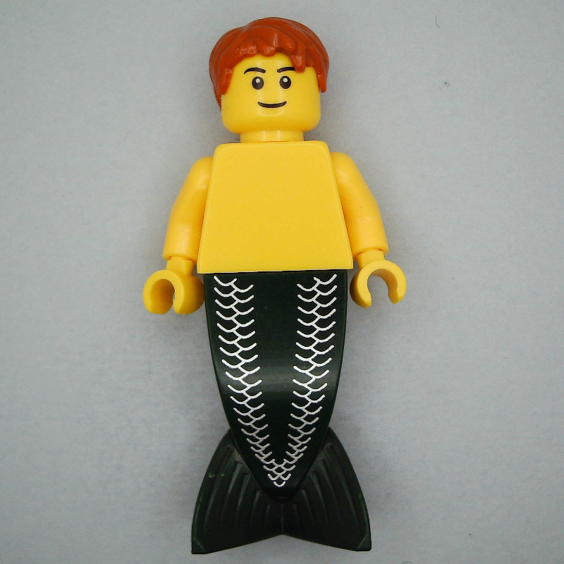 LEGO Merman - Dark Orange Hair, Black Eyebrows (fig-011671)