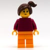 Maria - Magenta Torso, Orange Legs, Reddish Brown Hair