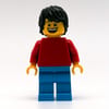 Daniel - Red Torso, Dark Azure Legs, Black Hair