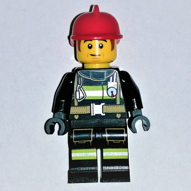 LEGO Bob, Black Firesuit, Red Helmet (fig-011715)