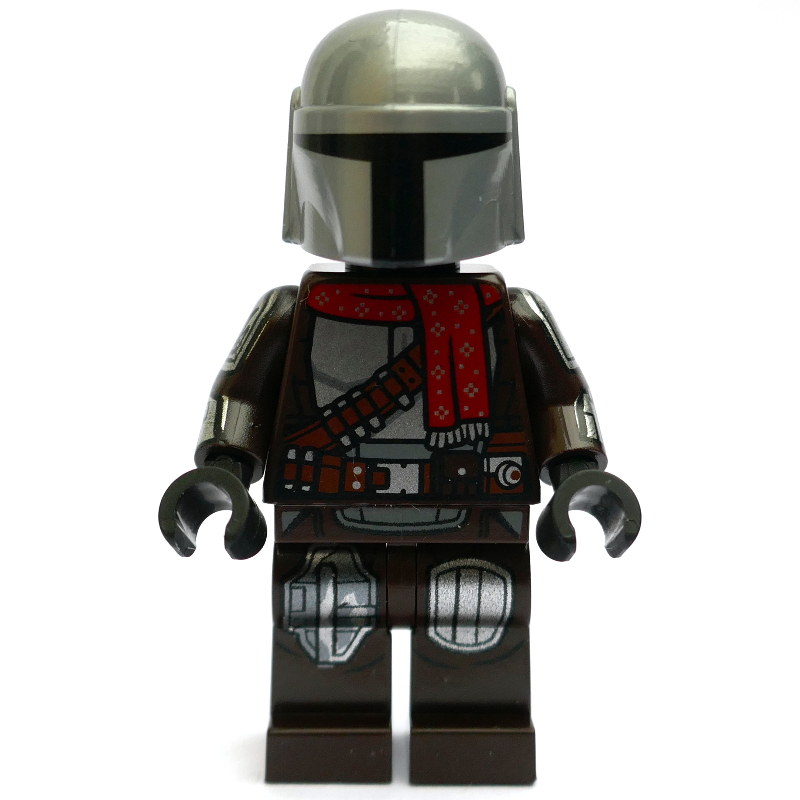 LEGO The Mandalorian / Din Djarin, Dark Brown Outfit with Red Scarf (fig-011727)