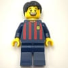 FC Barcelona Fan - Dark Blue Legs, Black Short Hair