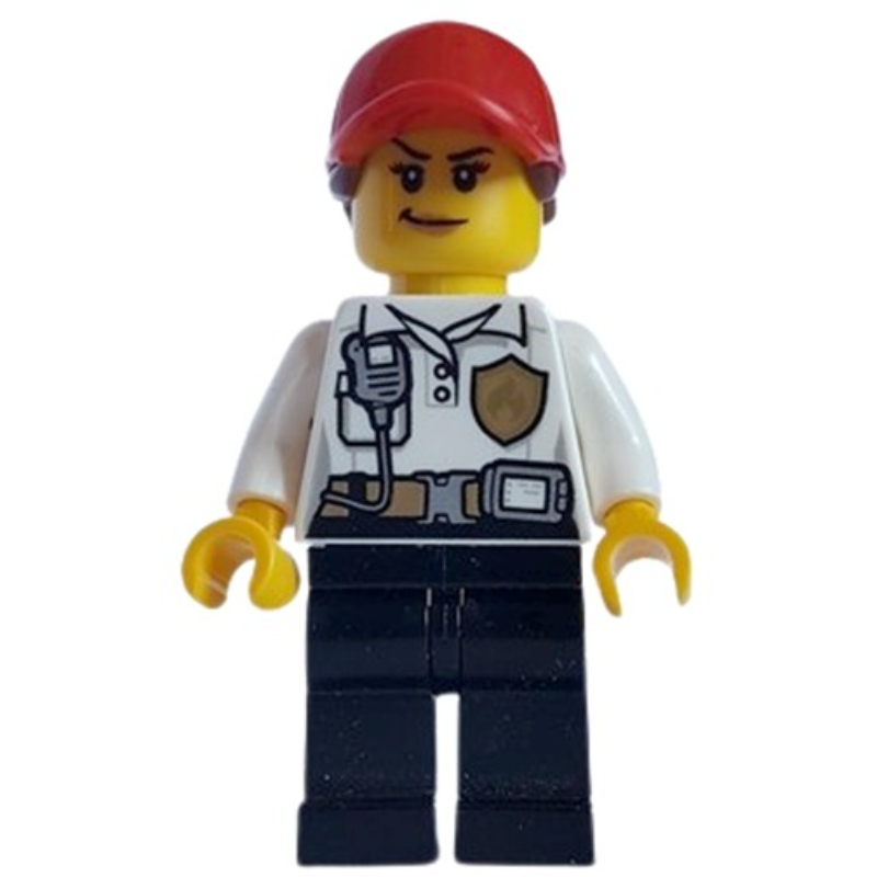 LEGO Fire Fighter - White Torso, Black Legs, Red Cap (fig-011739)