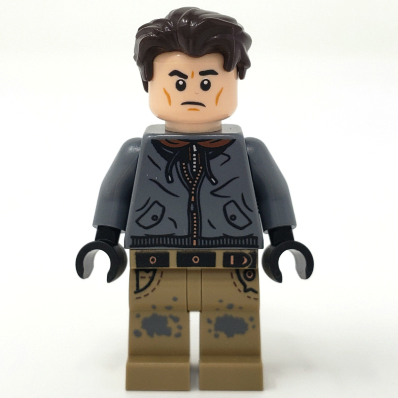 LEGO Bruce Wayne, Dark Bluish Gray Hoodie (fig-011876)