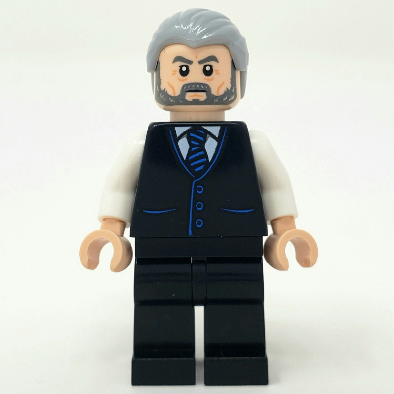 LEGO Alfred Pennyworth, Light Bluish Gray Hair and Beard (fig-011882)