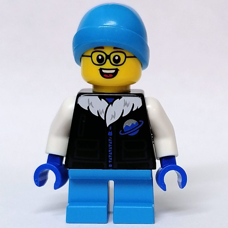 LEGO Kid - Black Torso, Dark Azure Legs, Dark Azure Hat (fig-011883)