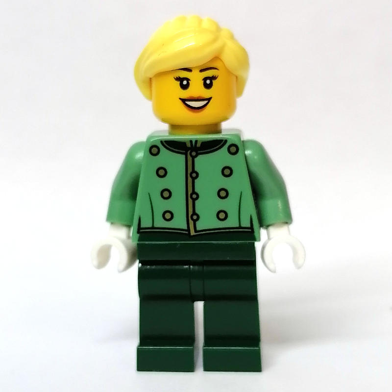 LEGO Picollo, Sand Green Torso, Dark Green Legs, Female (fig-011908)