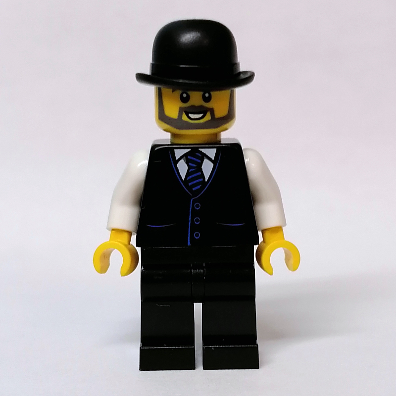 LEGO Black Suit, White Shirt, Black Hat (fig-011912)