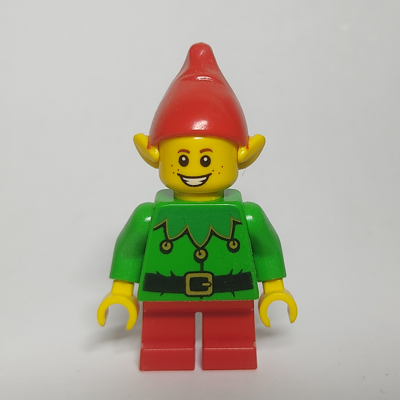 LEGO Elf - Bright Green Torso, Red Legs, Red Hat (fig-011915)