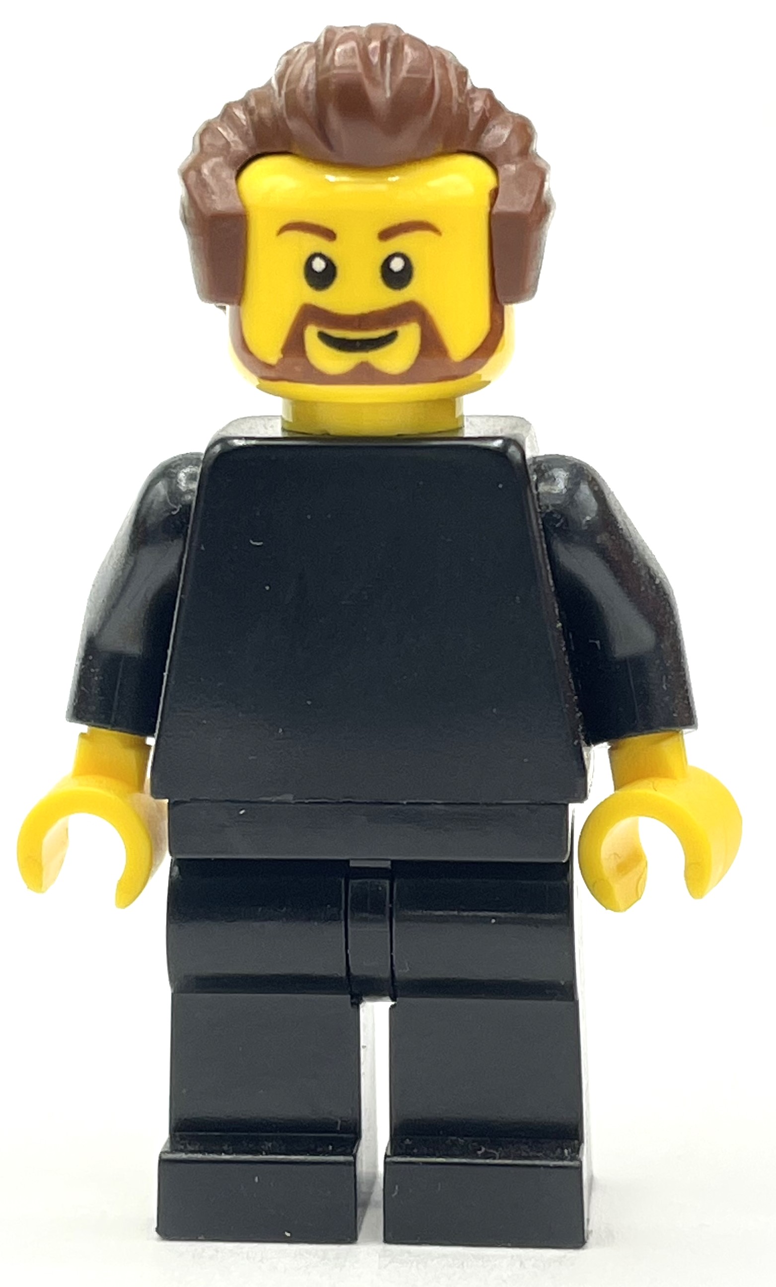 LEGO Man, Black, Reddish Brown Hair (fig-011962)