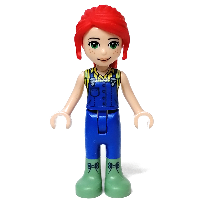 LEGO Mia - Bright Light Yellow Shirt, Blue Overalls, Sand Green Boots (fig-011978)