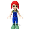 Mia - Bright Light Yellow Shirt, Blue Overalls, Sand Green Boots