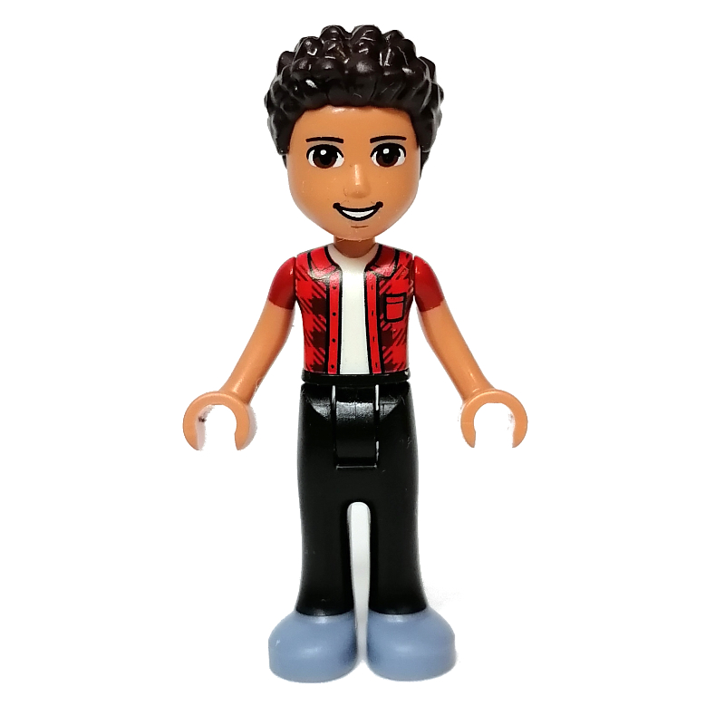 LEGO River - Red Jacket, Black Pants, Dark Brown Hair (fig-011981)