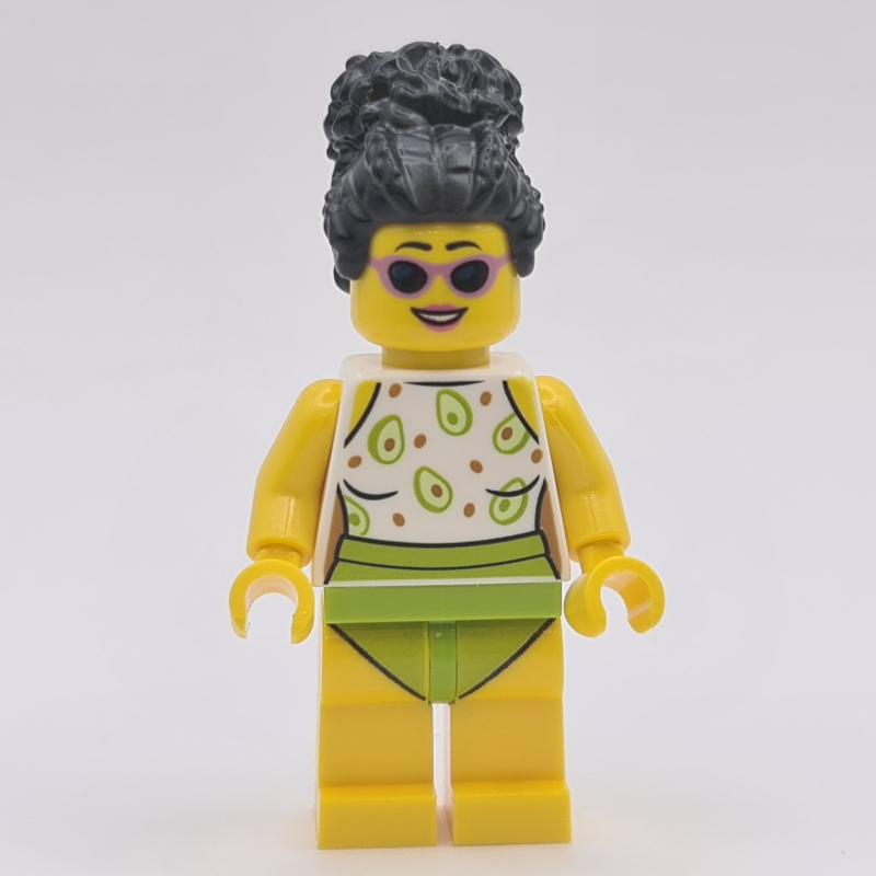 LEGO Woman, White and Lime Swimsuit (fig-012004)