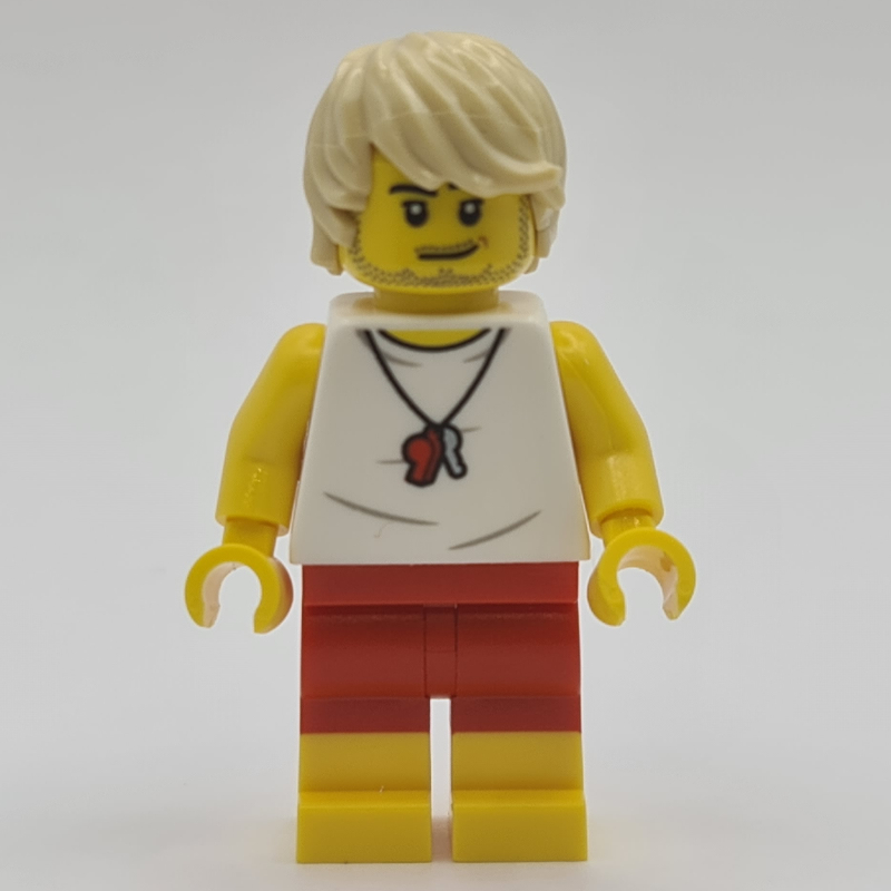 LEGO Lifeguard, White Vest, Tan Hair (fig-012005)