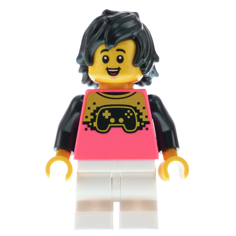LEGO Boy, Coral Jacket, Medium White Legs, (fig-012010)