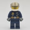 Policewoman, Dark Blue Uniform, White Helmet