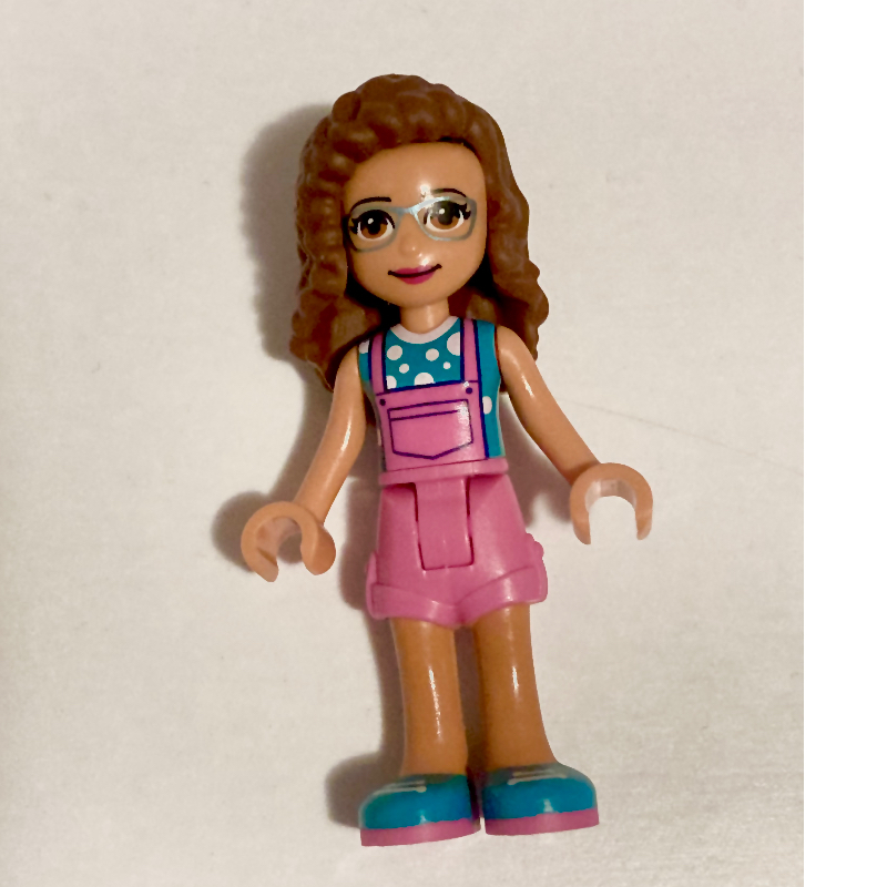 LEGO Olivia - Dark Turquoise Top, Dark Pink Overall (fig-012075)