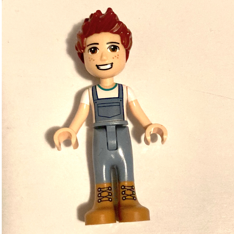 LEGO Daniel - White Shirt, Sand Blue Overall (fig-012076)