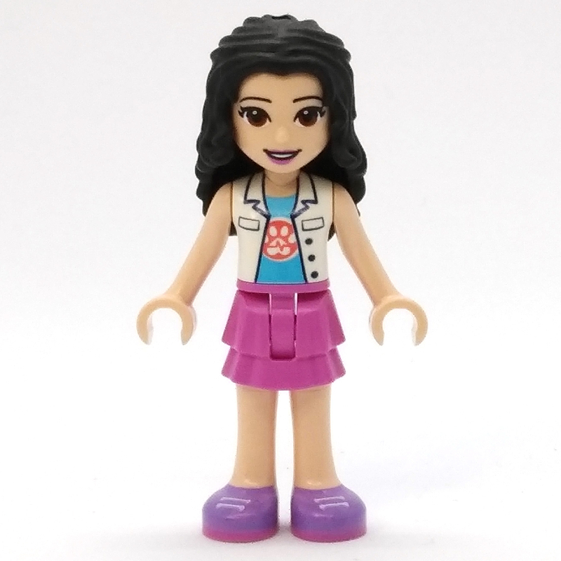 LEGO Emma - White Coat, Dark Pink Skirt (fig-012080)