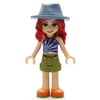 Mia - Dark Purple Top, Olive Green Skirt, Sand Blue Hat