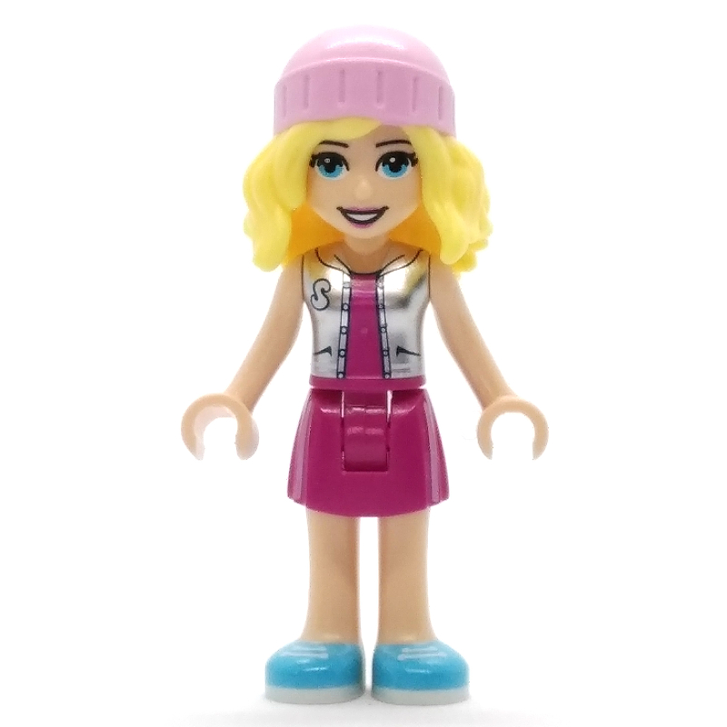 LEGO Stephanie - Silver Top, Magenta Skirt, Bright Pink Hat (fig-012138)