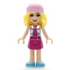 Stephanie - Silver Top, Magenta Skirt, Bright Pink Hat