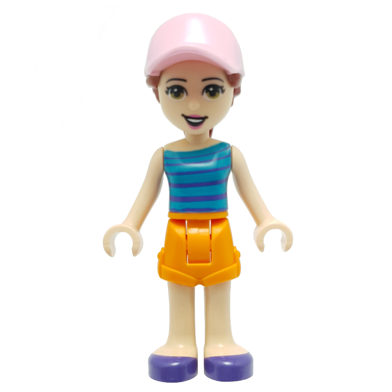 LEGO Harper - Dark Turquoise Top, Bright Light Orange Skirt, Pink Cap (fig-012139)