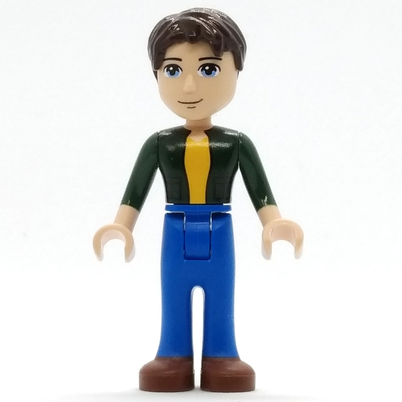LEGO Joshua - Dark Green Shirt, Blue Pants, Dark Brown Hair (fig-012144)