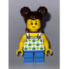 Kid - White Torso, Medium Blue Legs, Dark Brown Hair, Backpack