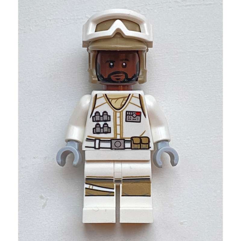 LEGO Rebel Trooper in Hoth Uniform, Dark Tan Hat, Reddish Brown Head (fig-012148)