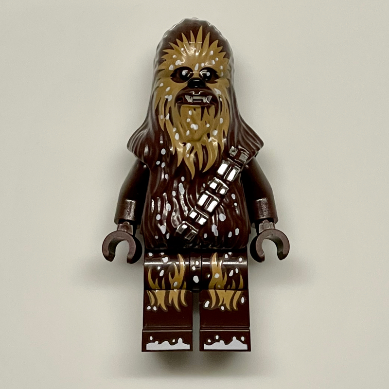 LEGO Chewbacca - Dark Brown Torso with Medium Nougat, Snow Print (fig-012154)
