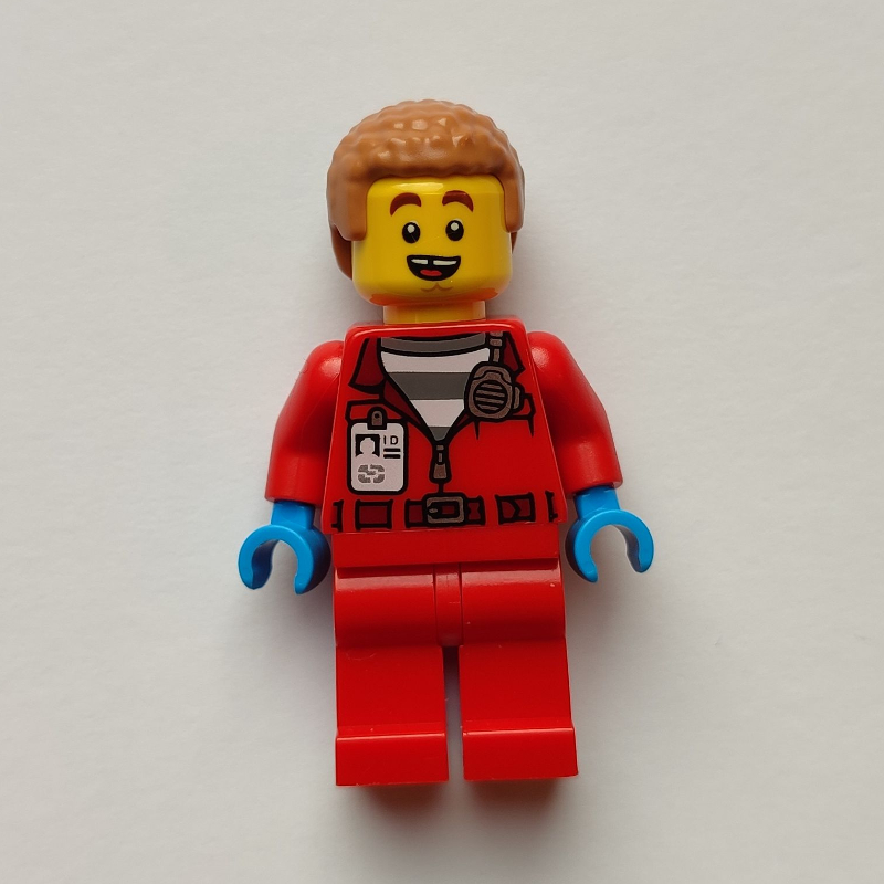 LEGO Hacksaw Hank, Red Prison Uniform (fig-012158)
