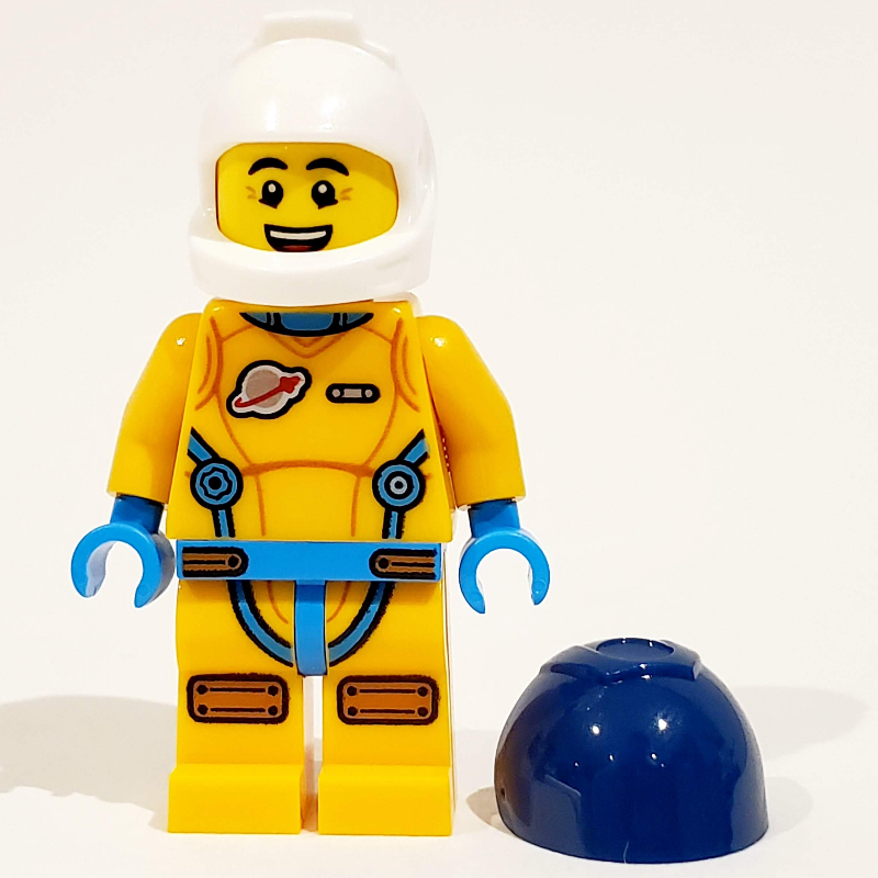 LEGO Astronaut, Male, Bright Light Orange Suit, Dark Blue Visor (fig-012171)