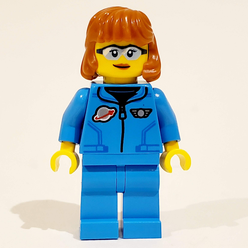 LEGO Woman, Dark Azure Tracksuit with Classic Space Logo (fig-012175)