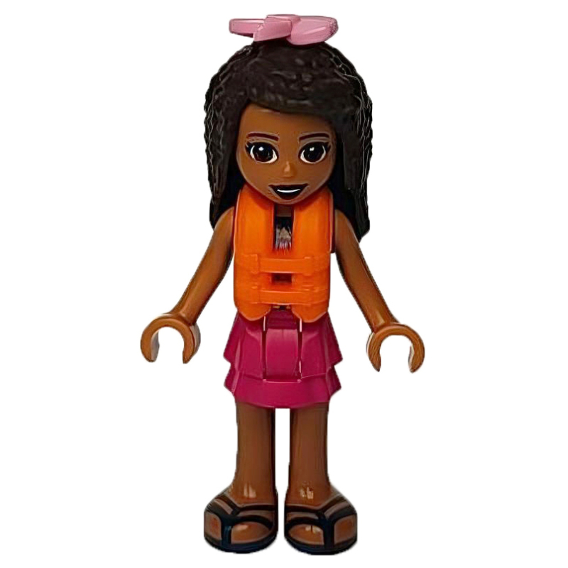LEGO Andrea - Dark Blue Top, Magenta Skirt, Live Jacket (fig-012281)