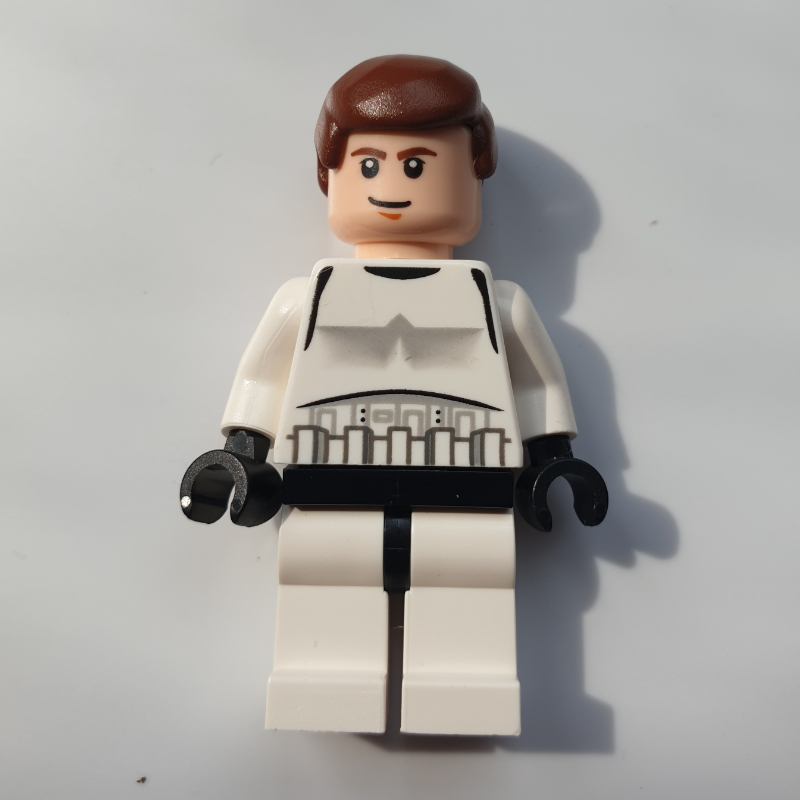 LEGO Han Solo, Stormtrooper Disguise, Black Eyes - 3626c Head (fig-012291)