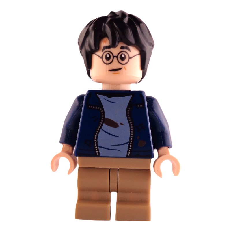 LEGO Harry Potter, Dark Blue Jacket Dirty, Medium Legs, Closed Mouth (fig-012317)