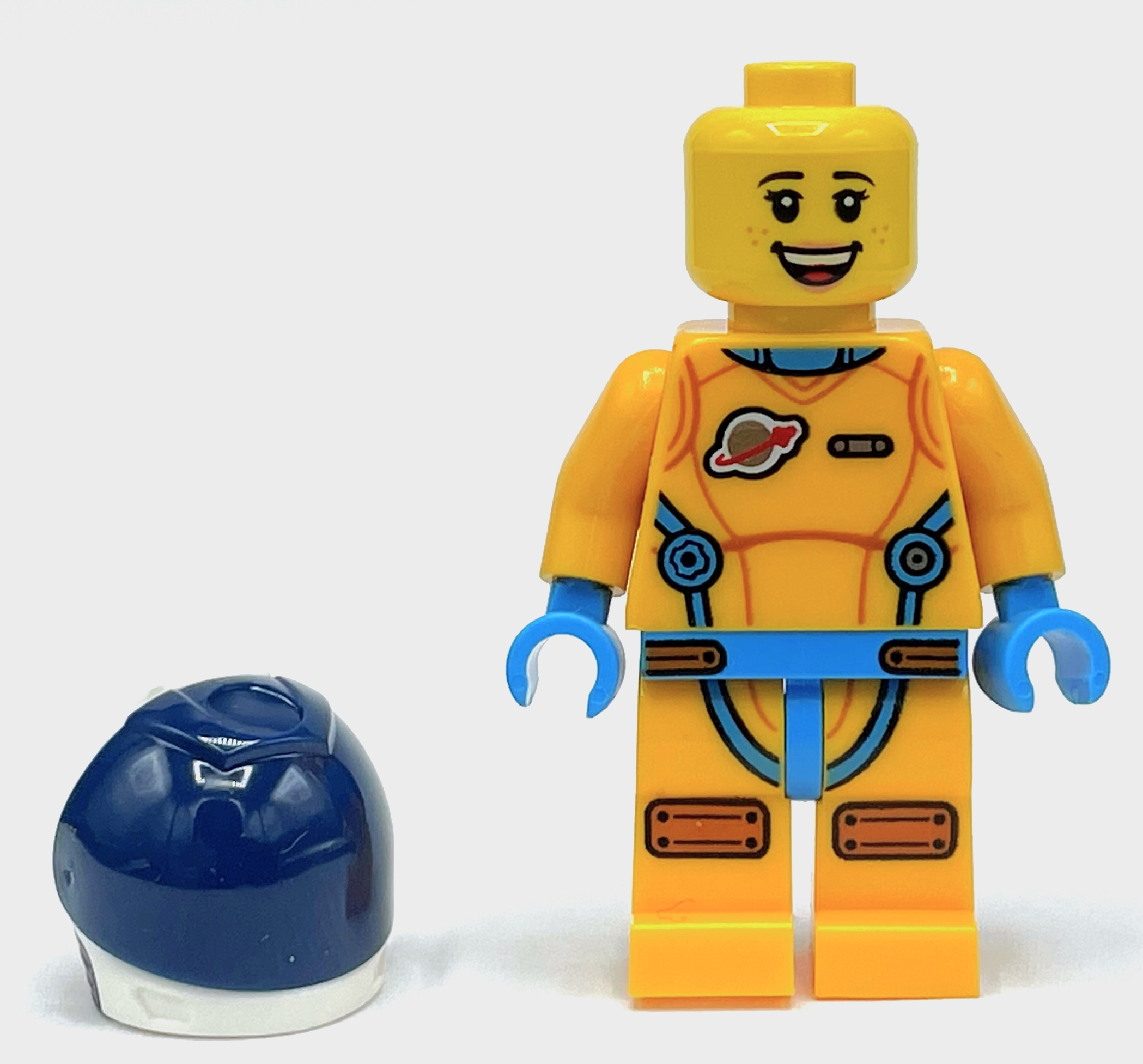 LEGO Rivera, Bright Light Orange Spacesuit, Dark Blue Visor (fig-012321)