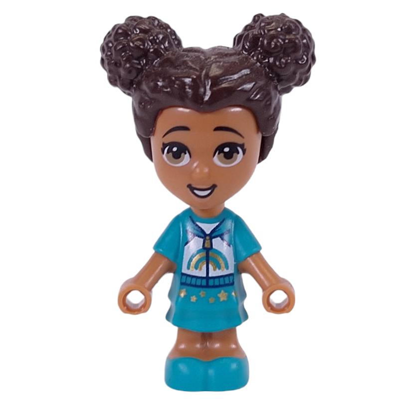 LEGO Liz - Microdoll, Dark Turquoise Outfit, Dark Brown Hair (fig-012348)