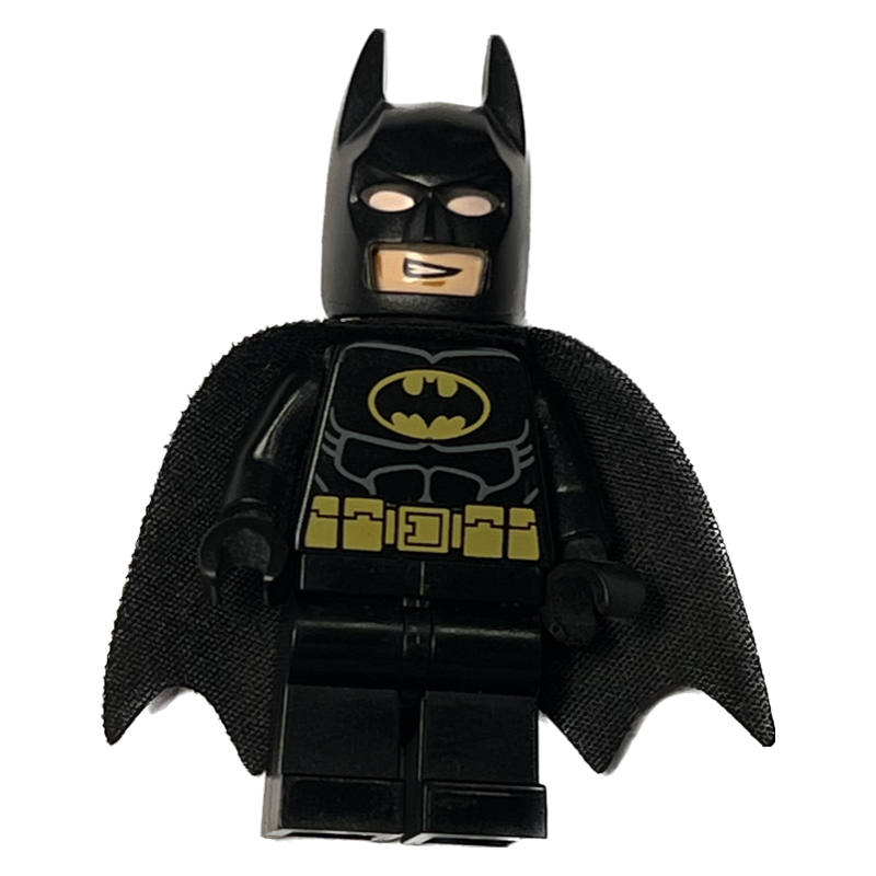 LEGO Batman, Black Suit, Black Cape and Cowl, Yellow Batman Logo (56630 Cape) (3626c Head) (fig-012384)