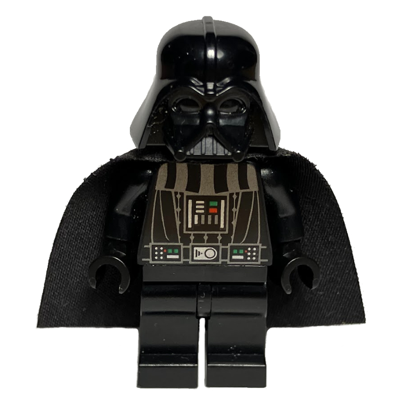 LEGO Darth Vader, Light Bluish Gray Skin, White Pupils (3626c Head) (fig-012386)