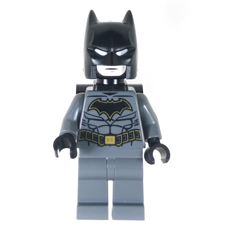 LEGO Batman, Dark Bluish Gray Suit, Black Cowl, Neck Bracket with Pin Holes (fig-012395)