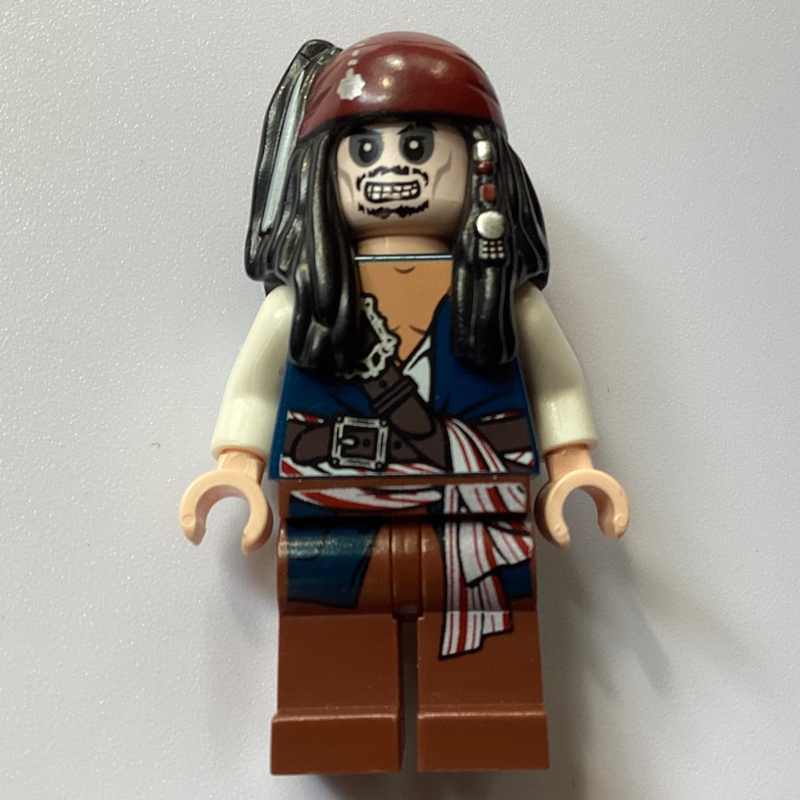 LEGO Captain Jack Sparrow with Skeleton Face - 3626c Head (fig-012426)