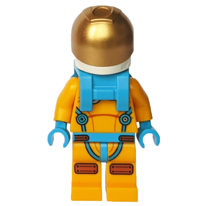LEGO Astronaut, Female, Bright Light Orange Suit, Gold Visor (Sally Stardust) (fig-012594)