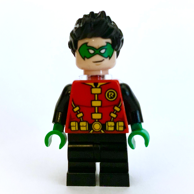 LEGO Robin, Green Eyemask, Yellow Utility Belt, Short Black Legs, Neck Bracket (fig-012604)