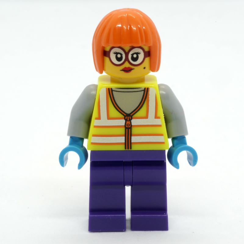LEGO Shirley Keeper, Vibrant Yellow Safety Vest (fig-012618)