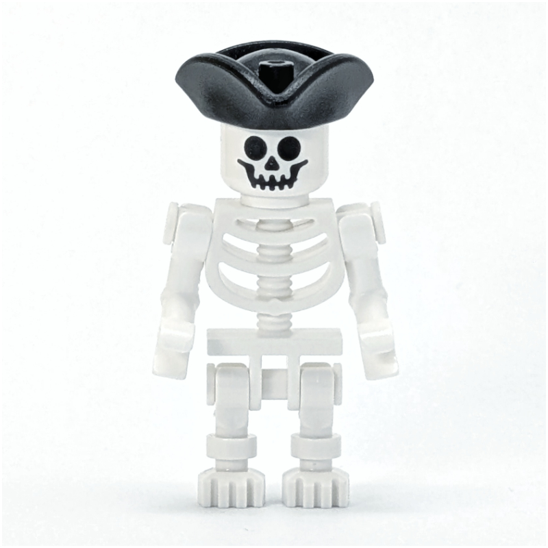 LEGO Skeleton, Standard Face, Bicorne Hat (78132 Torso) (fig-012622)